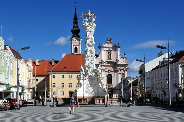 Het centrale plein van Sankt Pölten